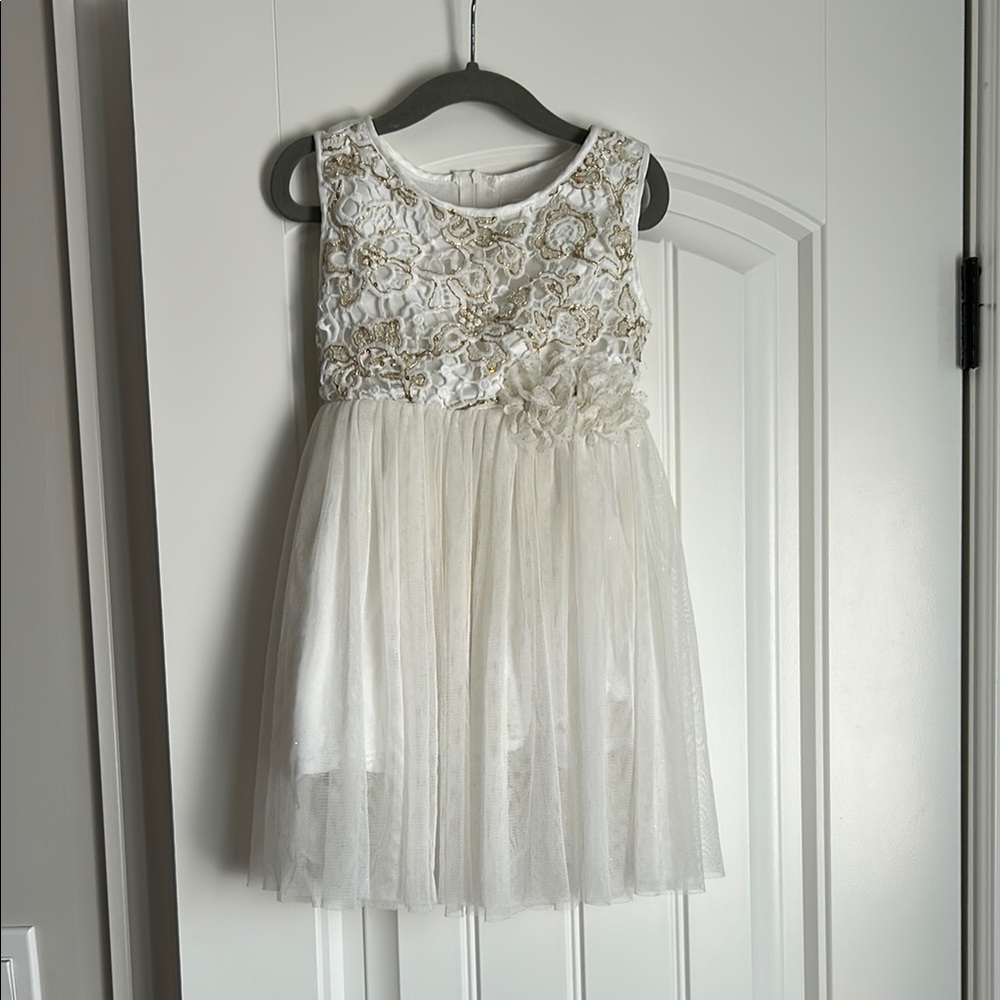 Popatu White Embellished Dress